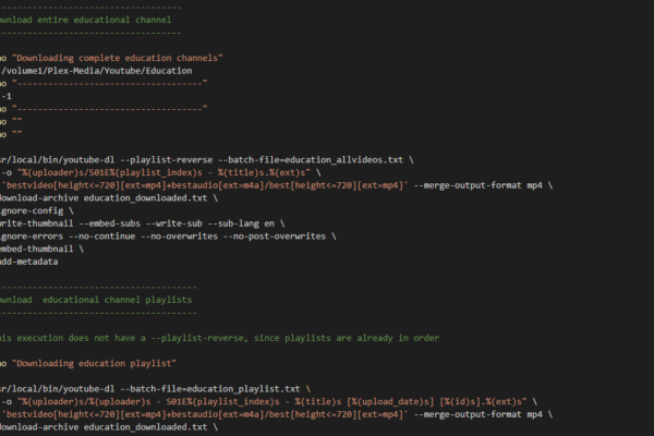 Script: YouTube-Channels-to-Plex