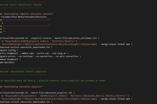 Script: YouTube-Channels-to-Plex